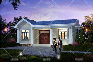 TC-133-11.6米*10米农村一层欧式别墅设计图纸现代一层欧式别墅设计图纸湖北鄂州